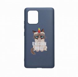 Husa Bestcase compatibila cu Motorola Moto E22 / E22i Grumpy Unicorn Mode 0.8MM Slim Alaskan Blue AB 654 
