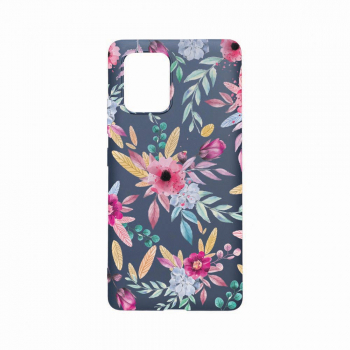 Husa Bestcase compatibila cu Motorola Moto E22 / E22i Happy Flowers 0.8MM Slim Alaskan Blue AB 69 