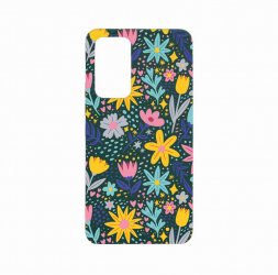 Husa Bestcase compatibila cu Xiaomi Redmi Note 11 Pro Little Flowers 0.8MM Slim Forest Green FG 758 