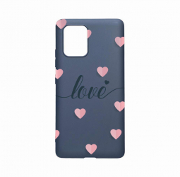 Husa Bestcase compatibila cu Motorola Moto E22 / E22i Love Flying Hearts 0.8MM Slim Alaskan Blue AB 85 