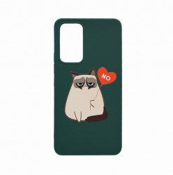 Husa Bestcase compatibila cu Xiaomi 12T Meme - Grumpy Says No 0.8MM Slim Forest Green FG 657 