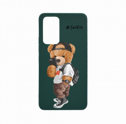 Husa Bestcase compatibila cu Xiaomi Redmi Note 11 Pro Selfie Teddy Bear 0.8MM Slim Forest Green FG 925 