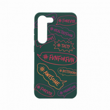 Husa Bestcase compatibila cu Samsung Galaxy S23 Plus Funny 0.8MM Slim Forest Green FG 125 