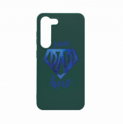 Husa Bestcase compatibila cu Samsung Galaxy S23 Plus Superhero Dad 0.8MM Slim Forest Green FG 182 