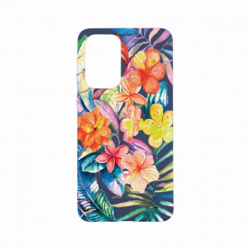 Husa Bestcase Compatibila cu OPPO A57s Bopical Flowers 0.8MM Slim Alaskan Blue AB 498 