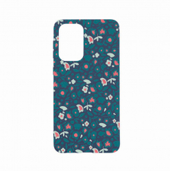 Husa Bestcase Compatibila cu OPPO A57s Green Flowers Pattern 0.8MM Slim Alaskan Blue AB 632 