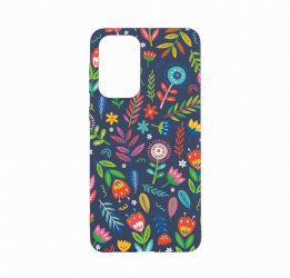 Husa Bestcase Compatibila cu OPPO A57s Happy Flowers 0.8MM Slim Alaskan Blue AB 756 
