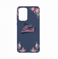 Husa Bestcase compatibila cu Xiaomi Redmi Note 11 Pro Make Me Smile 0.8MM Slim Alaskan Blue AB 4 