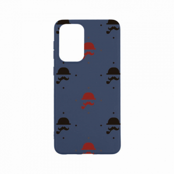 Husa Bestcase compatibila cu Xiaomi Redmi Note 11 Pro Mustache 0.8MM Slim Alaskan Blue AB 180 