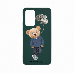 Husa Bestcase compatibila cu Motorola Moto E22 / E22i Nice Guy - Teddy Bear 0.8MM Slim Forest Green FG 934 
