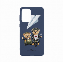 Husa Bestcase Compatibila cu OPPO A57s Teddy On The Road 0.8MM Slim Alaskan Blue AB 932 