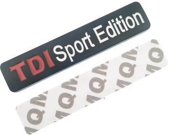 Sticker emblema auto TDI Sport Edition negru Logo VW GTI Polo Golf 5 6 7 Passat Tiguan 