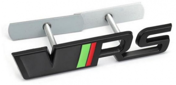 Sticker emblema VRS negru logo pentru grila Skoda Octavia Kamiq Kodiaq Karoq RS Superb Fabia Rapid 