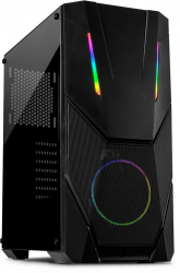 Carcasa Inter-Tech Hornet Black Fara Sursa Antifonare ARGB IT-3303 
