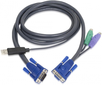 KVM Inter-Tech 88887057 2 port-uri VGA si PS2 1 port USB 10m