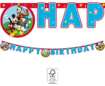 Banner litere Happy Birthday Mickey Mouse 2 metri