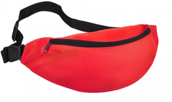 Borseta Evolium sport reglabila fabricata din material textil cu doua compartimente cu fermoar dimensiuni 35x14 cm Red 