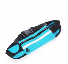 Borseta sport reglabila impermeabila de alergare bleu cu buzunar pentru telefon mobil si accesori 