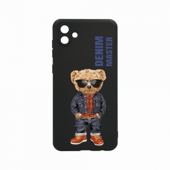 Husa Bestcase comp cu Samsung Galaxy A04e Denim Master - Teddy Bear 0.8MM Slim Negru c-B 927 