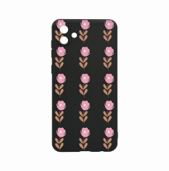 Husa Bestcase comp cu Samsung Galaxy A04e Flowers Pattern 0.8MM Slim Negru c-B 505 