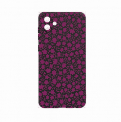Husa Bestcase comp cu Samsung Galaxy A04e Flowers Pattern 0.8MM Slim Negru c-B 627 