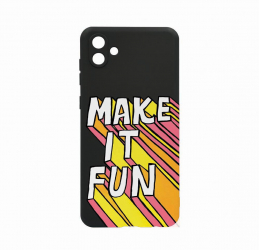 Husa Bestcase comp cu Samsung Galaxy A04e Make It Fun 0.8MM Slim Negru c-B 494 