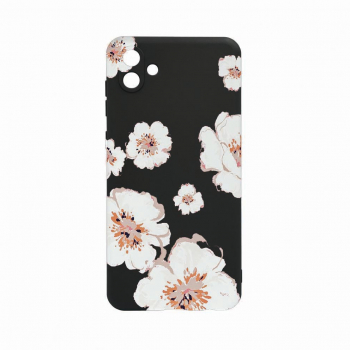 Husa Bestcase comp cu Samsung Galaxy A04e Pastel Colors - Flowers 0.8MM Slim Negru c-B 499 