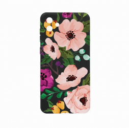 Husa Bestcase comp cu Samsung Galaxy A04e Pastel Flowers 0.8MM Slim Negru c-B 629 