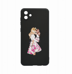 Husa Bestcase comp cu Samsung Galaxy A04e Princesses Girl Mom 0.8MM Slim Negru c-B 554 