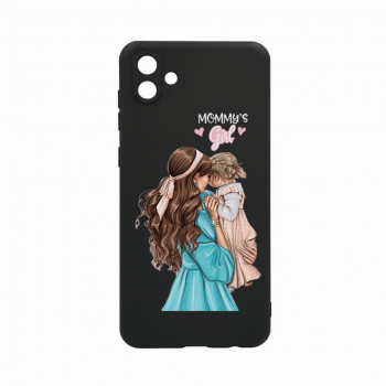 Husa Bestcase comp cu Samsung Galaxy A04e Princesses Gril Mom 0.8MM Slim Negru c-B 552 