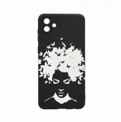 Husa Bestcase comp cu Samsung Galaxy A04e Woman BW 0.8MM Slim Negru c-B 51 