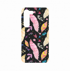 Husa Bestcase comp cu Samsung Galaxy S23 Plus Happy Feathers 0.8MM Slim Negru B 68 
