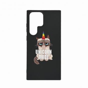 Husa Bestcase comp cu Samsung Galaxy S23 Ultra Grumpy Unicorn Mode 0.8MM Slim Negru B 654 