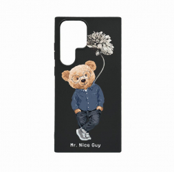 Husa Bestcase comp cu Samsung Galaxy S23 Ultra Nice Guy - Teddy Bear 0.8MM Slim Negru B 934 