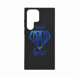Husa Bestcase comp cu Samsung Galaxy S23 Ultra Superhero Dad 0.8MM Slim Negru B 182 
