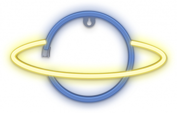 Lumina multicolora pentru perete LED in forma de Planeta Saturn dimensiuni 190 x 23 x 308 mm 