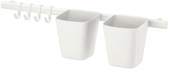 Organizator multifunctional cu bara de fixare pentru accesorii Alb 