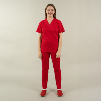 Pantaloni Medicali Unisex Clio Rosu XXL 