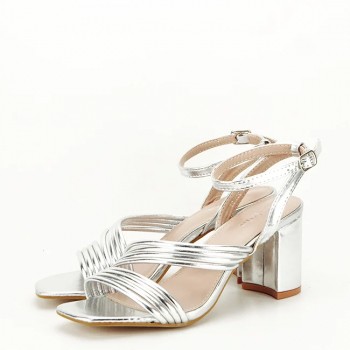 Sandale elegante argintii H8-327 125 