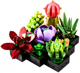 Set contructie 3D plante suculente 9 specii independente dar unificabile 770 piese multicolor 