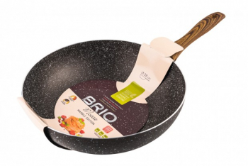 Tigaie Tip Wok Stantata BRIO MOCCA MARBLE Invelis Marmorat diametru 28 cm 