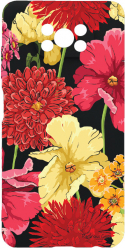 Husa BestCase Compatibila Cu Xiaomi Poco X3 Pro / Poco X3 Red Yellow Flowers SLIM 1.2MM Microfibra PB 634 