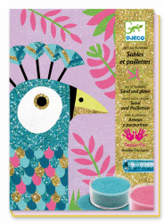 Atelier creativ cu nisip si sclipici - Pasari 