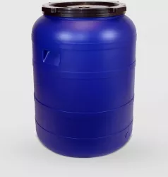Bidon 200 litri cu capac prin infiletare Sterk Plastic Albastru 
