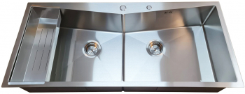 Chiuveta bucatarie HORECA inox dubla CookingAid VENUS-R Workstation cu 3 accesorii incluse 