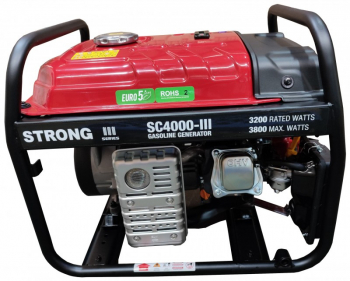 Generator curent SC4000-III STRONG Putere 3.8kW AVR motor pe benzina 7 5CP rezervor 15 litri pornire manuala 