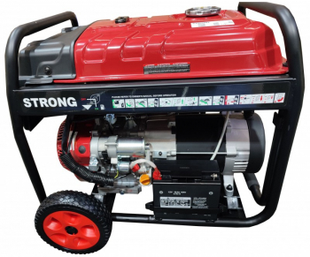 Generator curent SC8000-III STRONG Putere 7.5kW AVR motor pe benzina 14.0CP rezervor 25 litri pornire electrica roti 