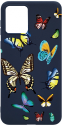 Husa Bestcase compatibila cu Motorola Moto E13 Beautiful Color Butterflies 0.8MM Slim Alaskan Blue AB 992 