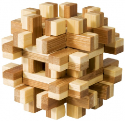 Joc logic IQ din lemn bambus Magic Blocks puzzle 3D