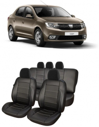 Set huse scaune piele perforata Dacia Logan 2012-2022 